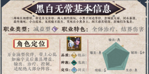 神仙道3黑白无常技能分析介绍