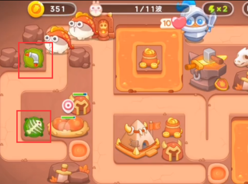 保卫萝卜4饿龙传说第40关攻略