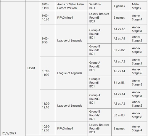 2023英雄联盟亚运会赛程时间表最新