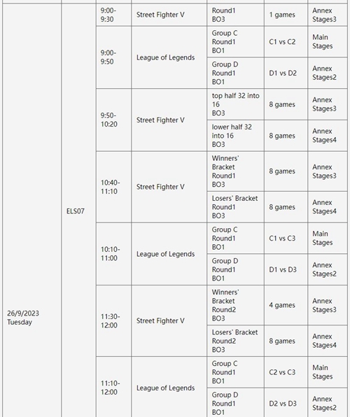 2023英雄联盟亚运会赛程时间表最新