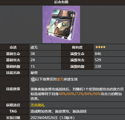 崩坏星穹铁道后会有期光锥介绍