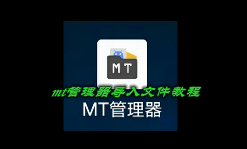 mt管理器导入文件教程